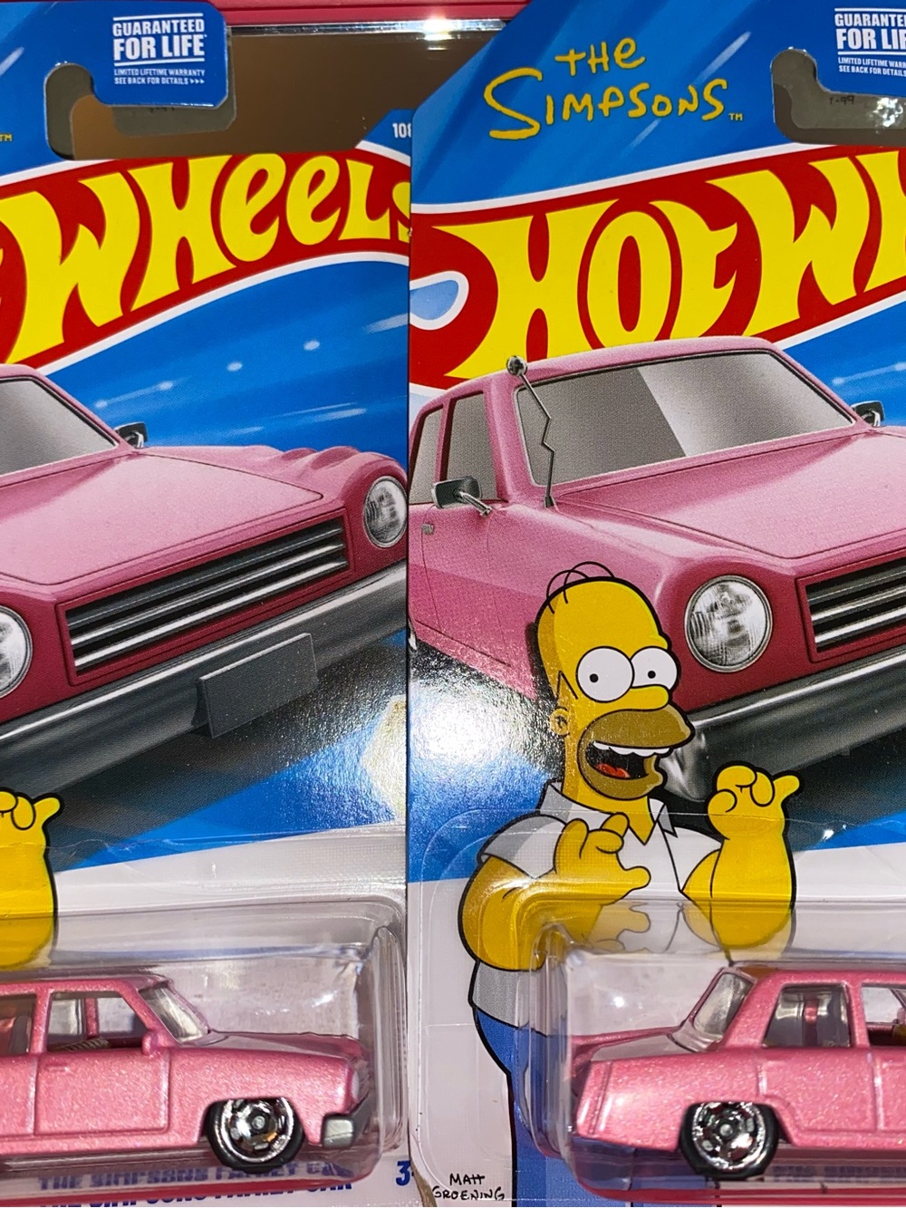 2026 HOT WHEELS THE SIMPSONS FAMILY CAR SCREEN TIME / LOT of 2 / E CASE